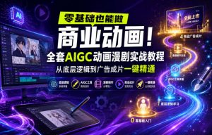 零基础也能做商业动画！全套AIGC动画漫剧实战教程，从底层逻辑到广告成片一键精通（更新0905）-网赚36计