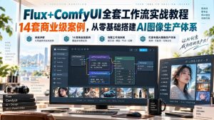Flux+ComfyUI全套工作流实战教程|14套商业级案例,从零基础搭建AI图像生产体系-网赚36计