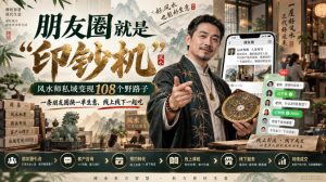 朋友圈就是“印钞机”，风水师私域变现108个野路子，一条朋友圈换一单生意，线上线下一起吃【文档】-网赚36计