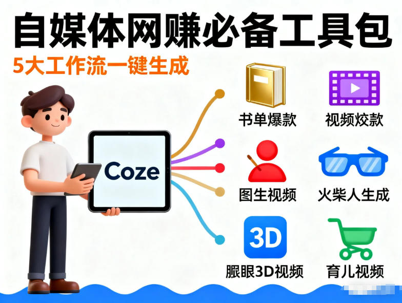 Coze工作流合集，内容一共100份左右，内容丰富，可以提供工作效率-网赚36计