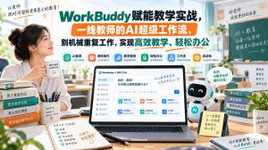 WorkBuddy赋能教学实战，一线教师的AI超级工作流，别机械重复工作，实现高效教学、轻松办公-网赚36计
