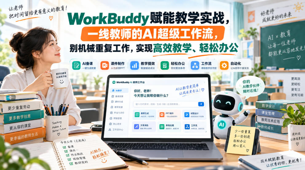 WorkBuddy赋能教学实战，一线教师的AI超级工作流，别机械重复工作，实现高效教学、轻松办公-网赚36计