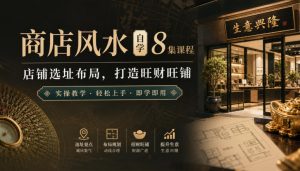 商店风水自学8集课程｜店铺选址布局，打造旺财旺铺实操教学-网赚36计