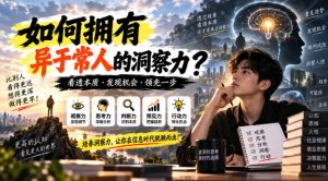 某公众号付费文章：如何拥有异于常人的洞察力？-网赚36计