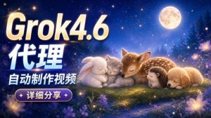 Grok 4.6代理自动制作视频！从提示词到成片全流程详细分享｜AI Agent实操分享-网赚36计