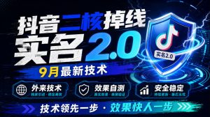 抖音二核掉线十名2.0，9月最新技术，外来技术，效果自测-网赚36计