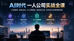 AI时代一人公司实战全课｜认知破局、商业定位、AI工具赋能、现金流打造、资本跃迁五维落地体系-网赚36计