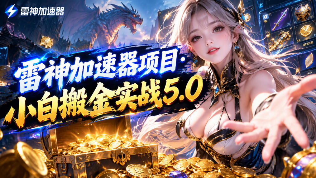 雷神加速器项目·小白搬金实战5.0,抖音W播100-150r,小白入局一天也能几十r-网赚36计