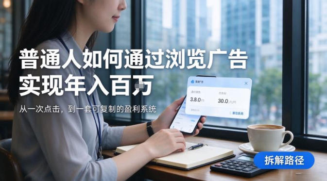 2026最新技术,24小时全自动浏览广告,全网独家项目,单台设备日入200+新手小白可快速上手,支持实地学习实地考察【揭秘】-网赚36计