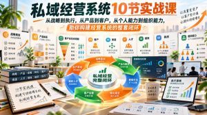私域经营系统10节实战课，从战略到执行，从产品到客户，从个人能力到组织能力，助你构建经营系统的整套闭环-网赚36计