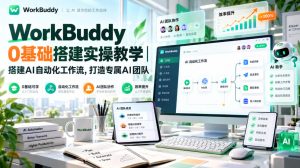 WorkBuddy 0基础搭建实操教学｜搭建AI自动化工作流，打造专属AI团队-网赚36计