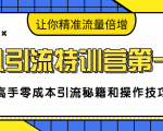 卓凡引流特训营第一期：高手零成本引流秘籍和操作技巧，让你精准流量倍增-网赚36计