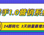 猎手1.0营销系统,从0到1,营销实战课,24路转化秘诀3天销量暴增20倍-网赚36计