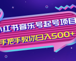 小红书音乐号起号项目，批量操作自行引流变现，手把手教你日入500+-网赚36计