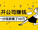0元开公司赚钱,不花一分钱几天躺赚了30多万,详细操作流程!-网赚36计