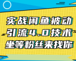 实战闲鱼被动引流4.0技术，坐等粉丝来找你，实操演示日加200+精准粉-网赚36计