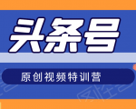 头条号原创视频特训营：一对一带你玩转短视频，新号10天日收益破252元-网赚36计