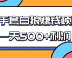 某团队收费项目：空手套白狼，一天500+利润，人人可做-网赚36计