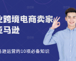 职业跨境电商卖家聊亚马逊：亚马逊运营的10项必备知识，12堂课让你看懂亚马逊运营-网赚36计
