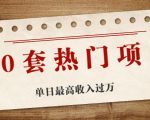 30套热门项目：单日最高收入过万 (网赚项目、朋友圈、涨粉套路、抖音、快手)等-网赚36计