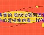 病毒营销-超级话题创造营，让你的营销像病毒一样传播-网赚36计