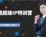 超级IP特训营：表演表达、高效输出优质短视频运营技巧，价值999元-网赚36计