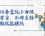 全民任务变现小白课,不用带货,不用直播,拍视频就能赚钱-网赚36计