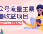 公众号流量主暴利撸收益项目，空闲时间操作单人月入过万-网赚36计