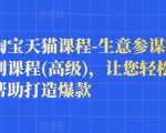 樊剑淘宝天猫课程-生意参谋数据分析系列课程(高级)，让您轻松运营店铺，帮助打造爆款-网赚36计