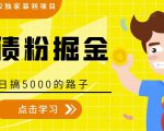 全网2022独家暴利项目，负债粉掘金，日搞5000的路子-网赚36计