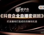 桔子会《抖音企业自播密训班》，把直播间打造成你的赚钱机器-网赚36计