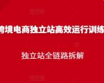 跨境电商独立站高效运行训练营,独立站全链路拆解-网赚36计