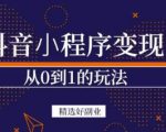 商梦网校-抖音小程序一个能日入300+的副业项目，变现、起号、素材、剪辑-网赚36计
