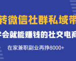 玩转微信社群私域带货,学会就能赚钱的社交电商,在家兼职副业再挣8000+-网赚36计