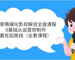 独家精细化影视解说全盘课程，0基础从运营到制作，赢在起跑线（全套课程）-网赚36计
