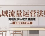 私域流量运营法则，高端玩家私域流量搭建，躺着赚钱不是梦-网赚36计