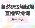 自然流3场起爆直播实操课 双标签交互拉号实战系统课-网赚36计