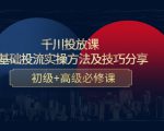 千川投放课：0基础投流实操方法及技巧分享，初级+高级必修课-网赚36计