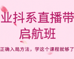 企业抖系直播带货启航班，正确入局方法，学这个课程就够了-网赚36计