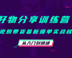 好物分享训练营：短视频带货最新爆单实战核心，从入门到精通-网赚36计