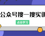 公众号搜一搜实训，收录与恢复收录、 排名优化黑科技，附送工具（价值998元）-网赚36计