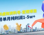 小红书虚拟资料号-变现项目：单号单月纯利润1-5w+实操玩法分享-网赚36计