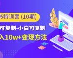 小红书特训营（第10期）低门槛-可复制-小白可复制-独家月入10w+变现方法-网赚36计