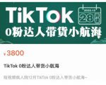 短视频疯人院TikTok 0粉达人带货小航海,TikTok Shop运营带货新模式-网赚36计