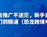 亚马逊广告推广不迷茫,新手卖家产品运营入门到精通(恐龙跨境电商)-网赚36计