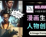 Midjourney V4版本操作教程：2个简单参数，完成漫画生成，人物创建-网赚36计