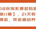 108将淘系爆款陪跑营【第11期】,21天教运营打爆款,帮老板培养运营-网赚36计