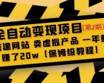 全自动变现项目第2期:搭建网站卖虚拟产品一年躺赚了20w【保姆级教程】-网赚36计
