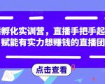 直播孵化实训营，直播手把手起号，赋能有实力想赚钱的直播团队-网赚36计