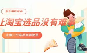 冠东·爆款店铺淘系爆款选品方法，​23年从选品开始，一个好的选品思路决定于你是否盈利-网赚36计